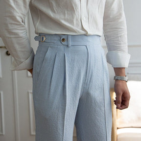 Herren Seersucker Capri Hose