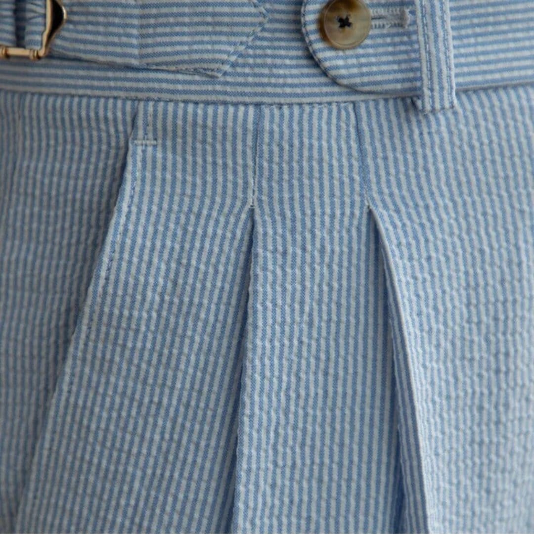 Herren Seersucker Capri Hose