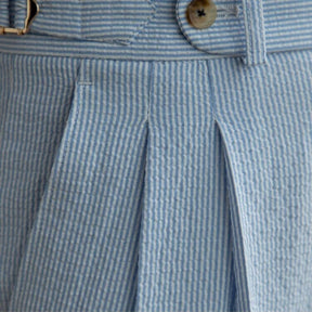 Herren Seersucker Capri Hose