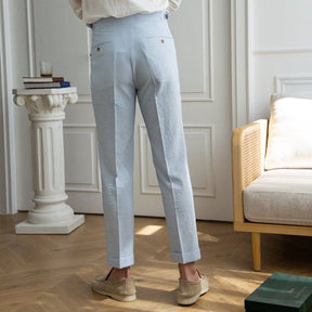 Herren Seersucker Capri Hose